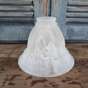 white satin glass lamp shade for small lamp marbled look