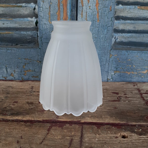 vintage small satin glass lamp shade