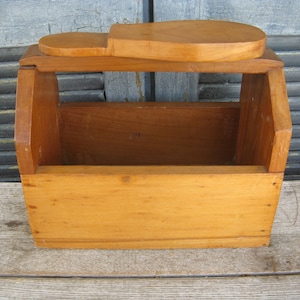 vintage hand made shoe shine box rustic folk art primitive gift idea man cave shoe grooming