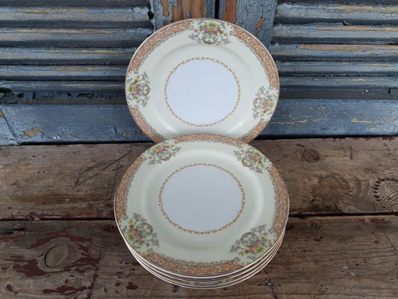 オールドノリタケ◆プレート×4枚◆ドレスデンフラワー バラ ローズチャイナ Vintage Noritake Rose China Set - Etsy
