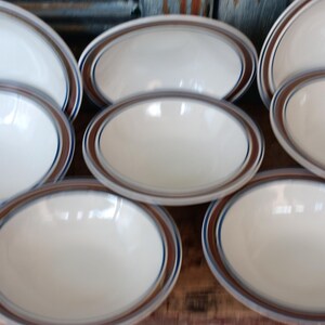Vintage Salem Georgetown Soup/ Cereal Bowls Set of 8 American Stoneware Rustic Country Farmhouse
