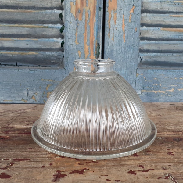 vintage pendant light shade fluted dome  2  inch fitter edge industrial lighting