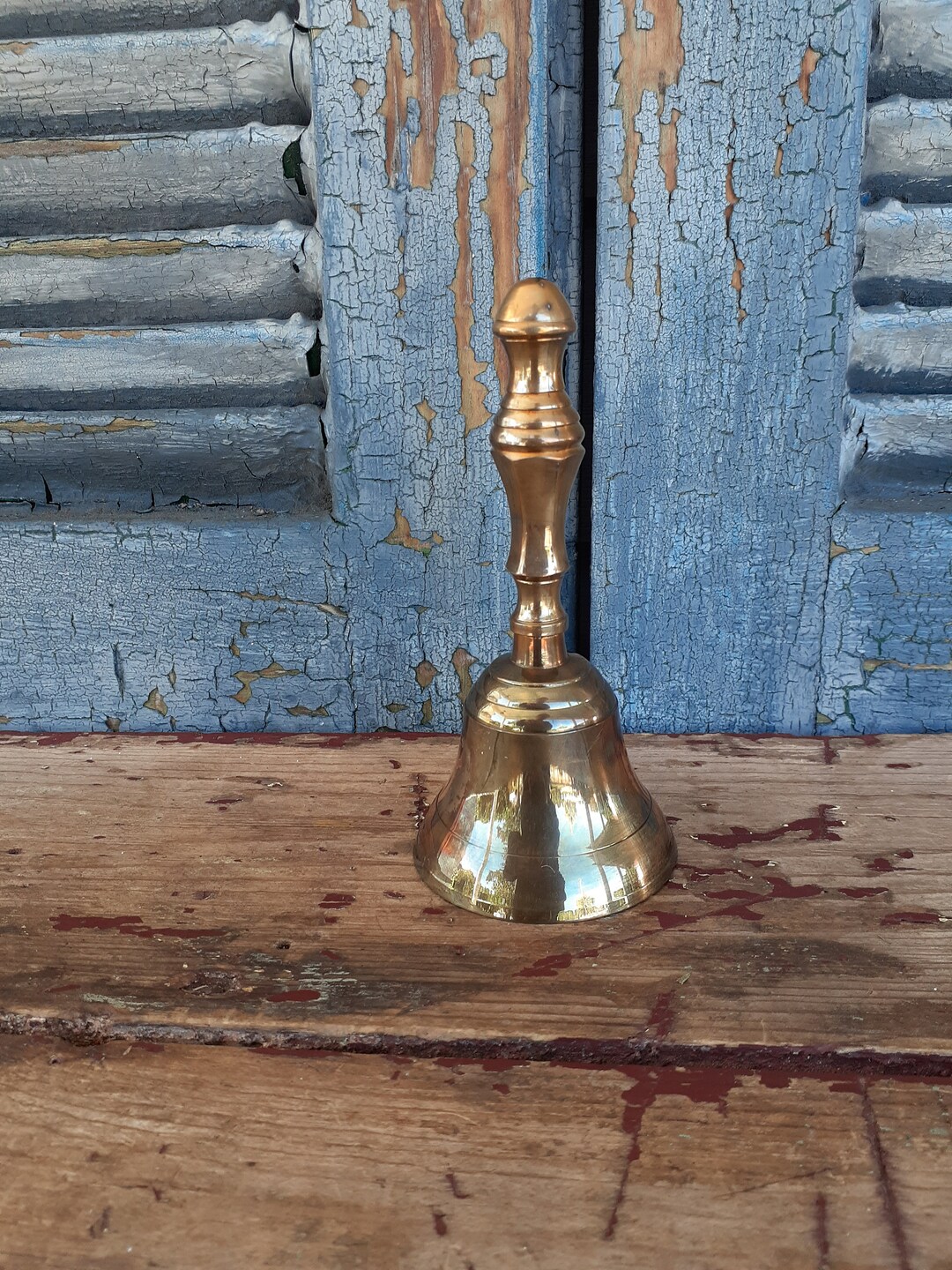 Vintage Brass Desk Bell Teachers Bell Dinner Bell Shop Bell Etsy