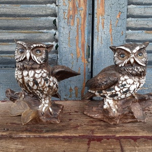 Vintage Homco Porcelain Owls 1970s Home Interiors 1114