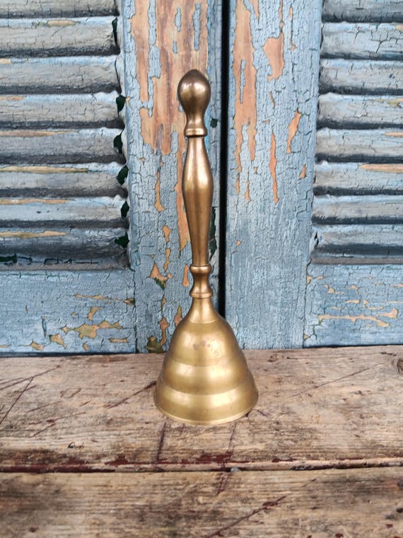 Vintage Brass Hand Bell Gift for Teacher