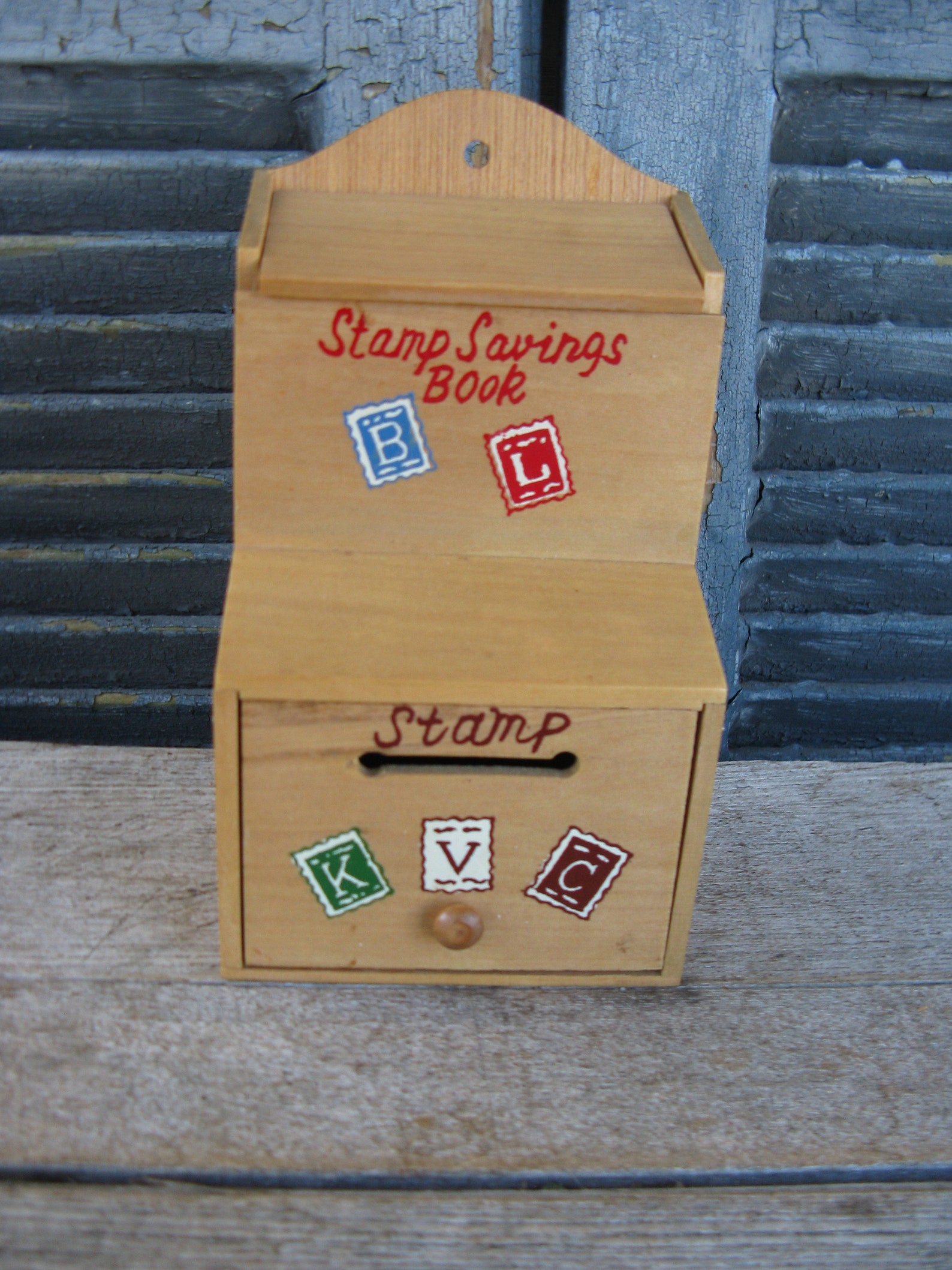 Vintage Wooden S & H Green Stamp Holder Wooden Caddy Free Etsy