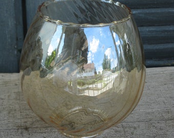 peach lustre  globe lamp shade orb shaped replacement shade chimney shade peach globe optic glass