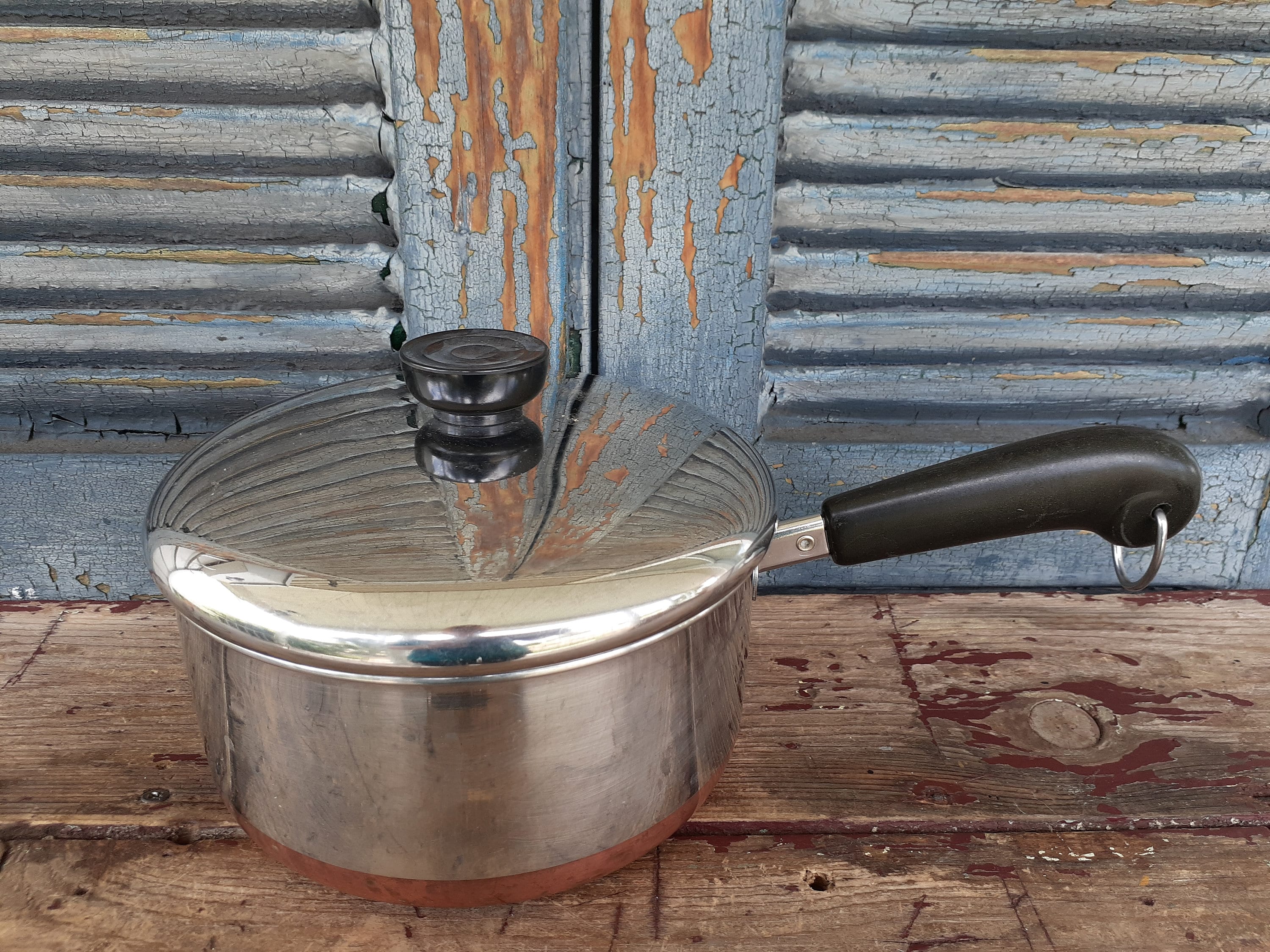 Vintage Revere Ware 2 Quart Saucepan Copper Clad Made in USA 