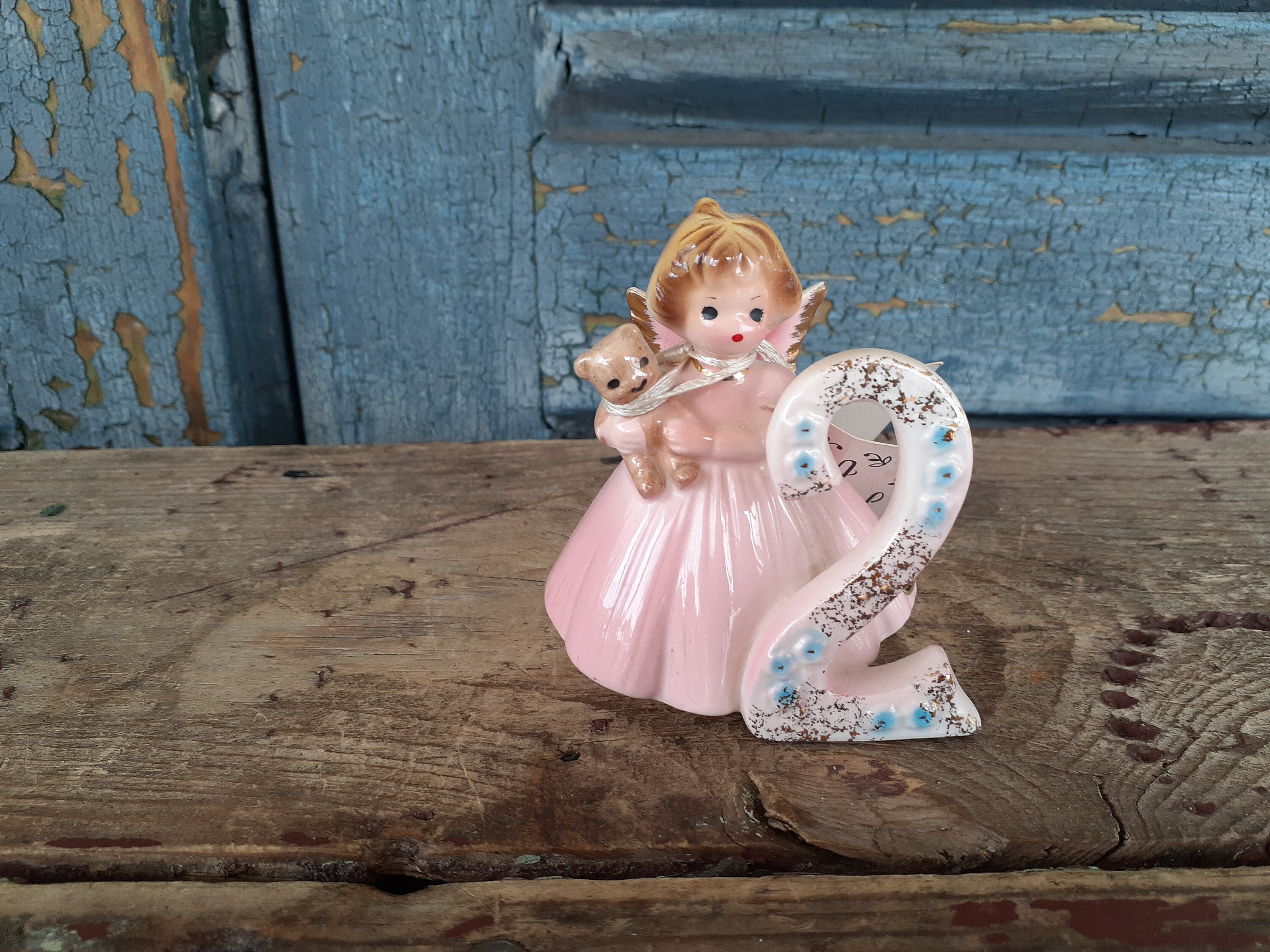 Vintage Josefs Originals Zweiter Geburtstag Engel Figur