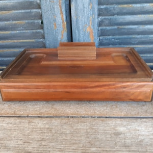 vintage wood jewelry box masculine design