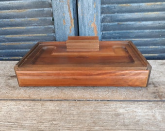 vintage wood jewelry box masculine design