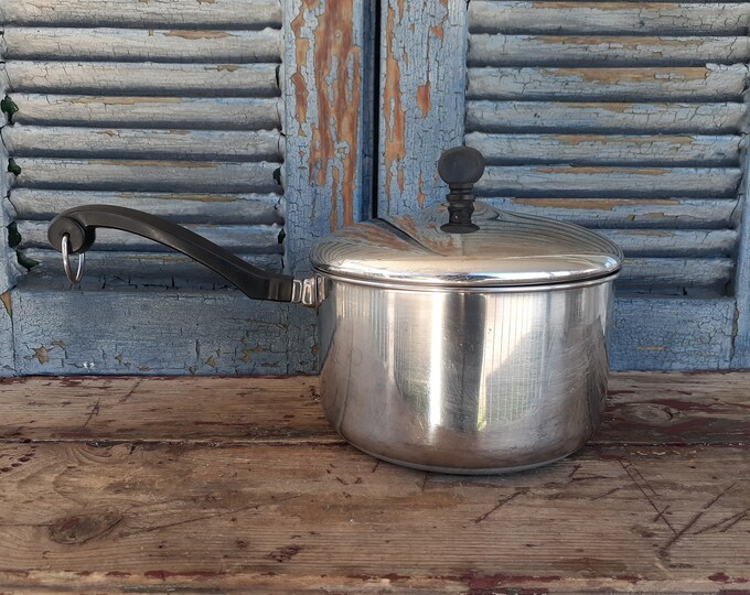 Vintage Farberware Stainless Steel Saucepan 3 Quart With Lid Etsy