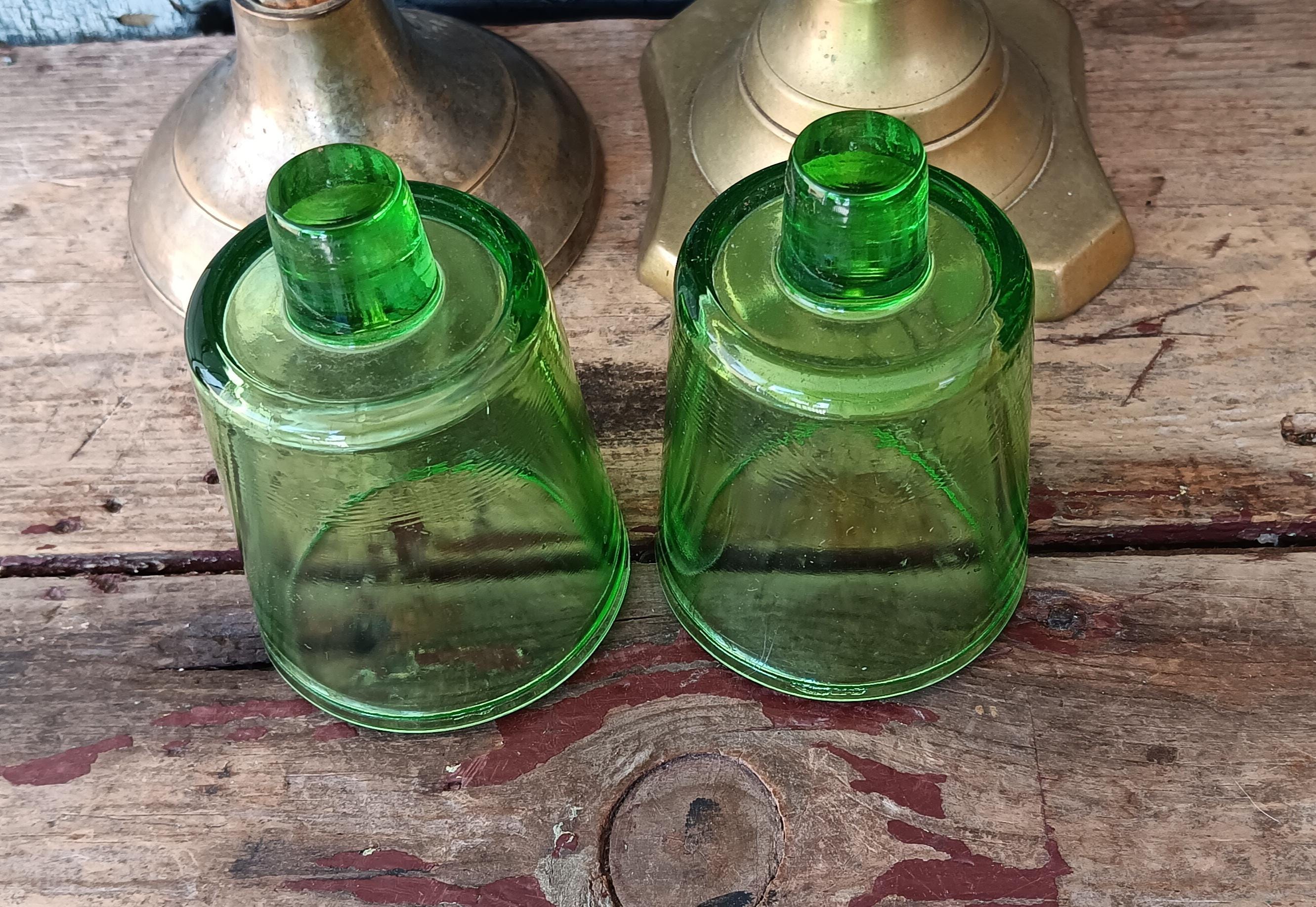 Vintage Green Votives Set of 4 Smaller Size - Etsy