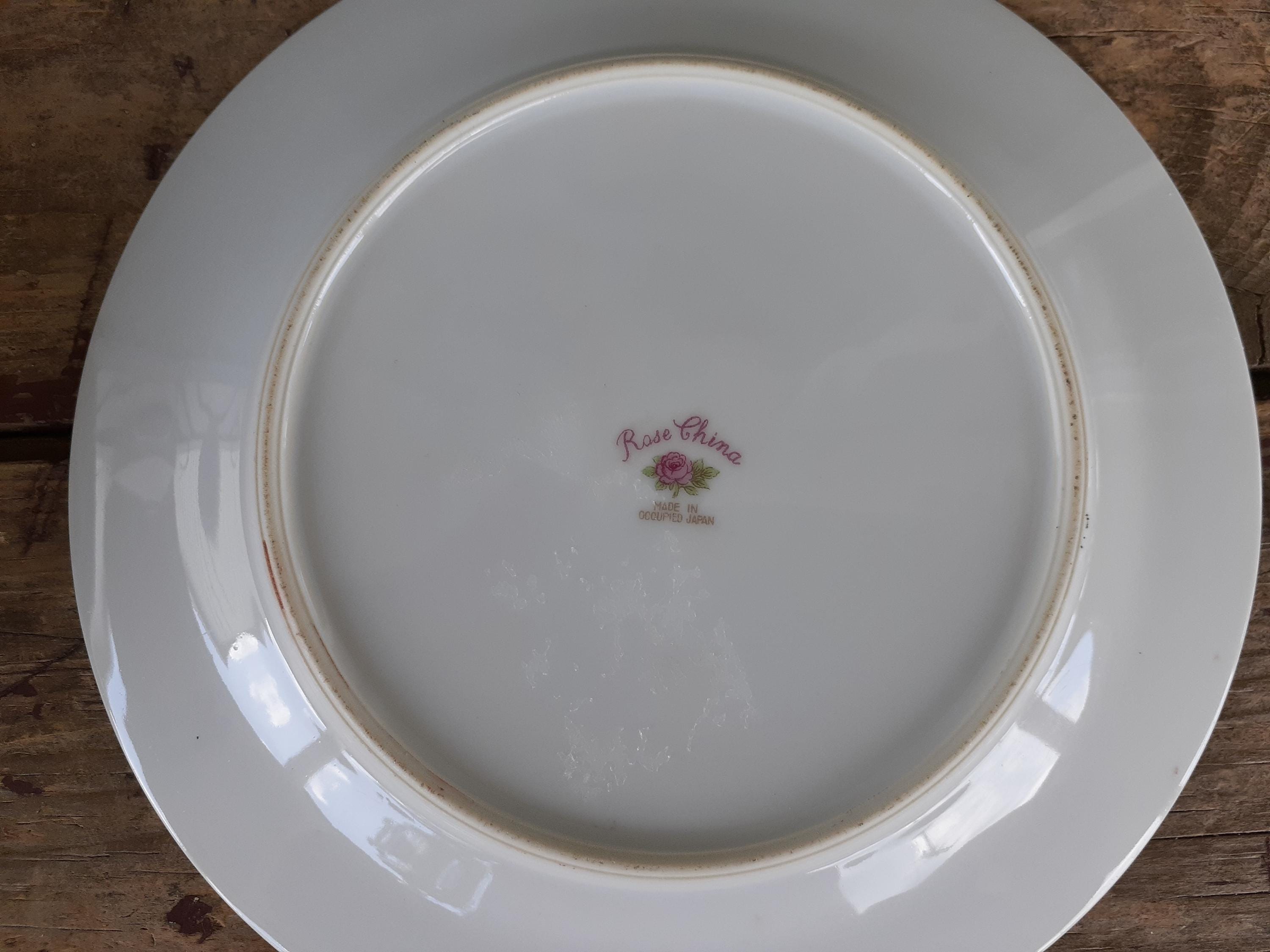 Vintage Noritake Rose China Set of Four Salad Plates Made in