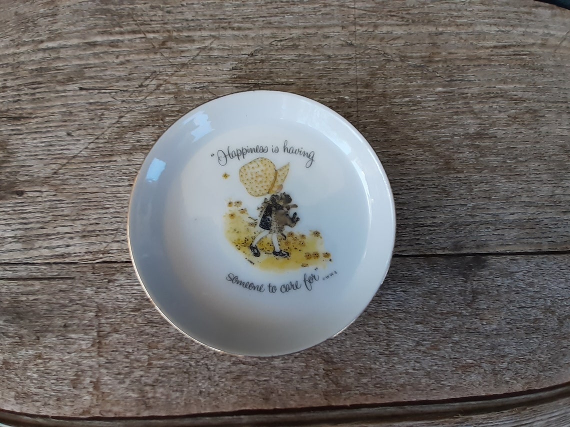 Vintage Porcelain Tea Bag Holder Holly Hobbie 1973 Drink Etsy