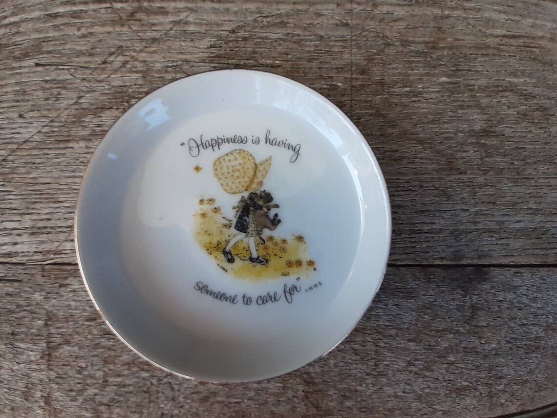 Vintage Porcelain Tea Bag Holder Holly Hobbie 1973 Drink Etsy