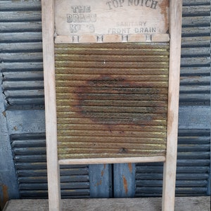 antique National wooden washboard rustic country laundry room decor