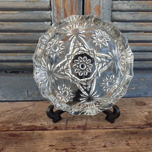 Vintage Anchor Hocking Star of David Crystal Ashtray