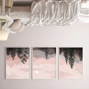 A serene triptych of minimalist