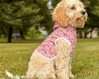 Floral Pet Hoodie - Cute Floral Dog Sweatshirt, Cozy Puppy Hoodie, Pet Apparel for Spring, Flower Pet Clothes, Gift for Dog Lovers