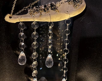 Handmade bone and gem sun catcher