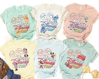My First Disney Trip Shirt, Matching Disney Tees, Disney Vacation Family Shirts, Disney Kids Tee, Disneyland Shirts, Disneyworld 1st Trip