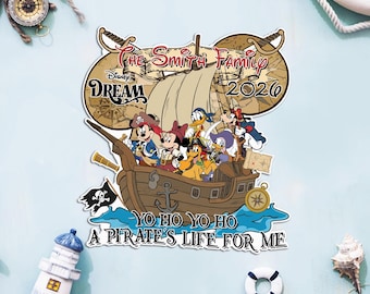 Personalized Pirate Cruise Magnet, Family Ship Door Decor, Yo Ho Ho Pirates Life Vacation Stateroom Magnet, Custom Cruise Family Decoration