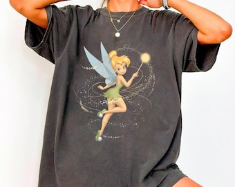 Vintage Tinker Bell Comfort Colors Shirt, Retro Fairy Graphic Tee,Y2K Magic Kingdom Inspired Shirt,Whimsical Pixie Dust Shirt,Girls Trip Tee