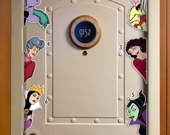 Personalized Destiny Villains Cruise Magnet, Cruise Door Decor, Stateroom Magnet, Heroes Villains Door Sign, Family Vacation Gift