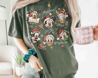 Retro Disney Santa Mickey And Friends Shirt, Mickey's Very Merry Christmas Party 2026 Shirt, Disneyland Vacation Family Matching Trip Shirt