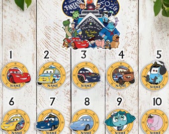 Personalized Pixar Day at sea Disney Cruise 2026 Magnets, Pixar Characters Disney Fantasy Cruise Door Magnet Family Cruise Magnet