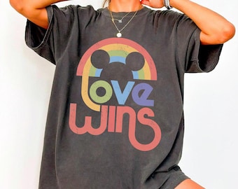 Retro Rainbow Mickey Pride Shirt, LGBT Rainbow Mickey Head Shirt, Colorful Pride Month Tee, Trans Rights Shirt, Gay Pride Outfit
