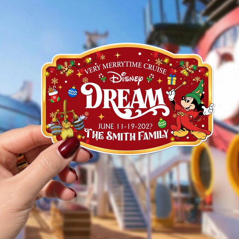 Custom Christmas Cruise Magnet, Personalized Stateroom Door Decor