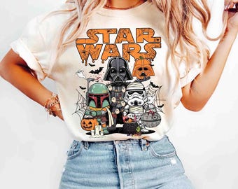 Comfort Colors Star Wars Halloween Shirt, Starwars Halloween Shirt ,Star Wars Characters Halloween, Disney Halloween Shirt, Halloween Shirt