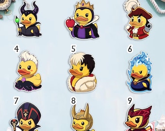 Inspired Ducks Villain Cosplay Magnet, Evil Queen Maleficent Ursula Hades Magnet, Cruise Door Decor Gift, Stateroom Decor, Ducks Pixie Dust