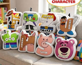 Custom Toy Story Letter Pillow, Personalized   Alphabet Pillow, Woody Buzz Lightyear Name Cushion, Cartoon Plush Pillow,   Decor