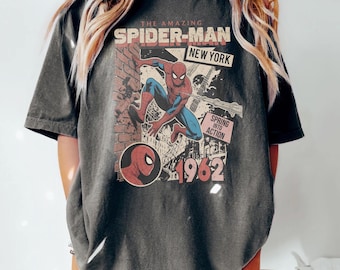 Vintage Amazing Spider Man Shirt, Retro Comic Cover Tee, Superhero Marvel Vacation Outfit, Spider Verse Fan Gift Tee, Family Trip Shirt