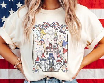 Retro USA Castle Shirt, 250th America Anniversary Tee, Patriotic Theme Park Shirt, 4th Of July Vacation Tee, Independence Day Gift
