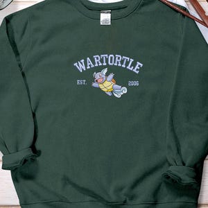 Wartortle Est 2006 Embroidered Sweatshirt, Wartortle PKM EMB Matching Birthday Shirts, PKM Japan Anime T-shirt