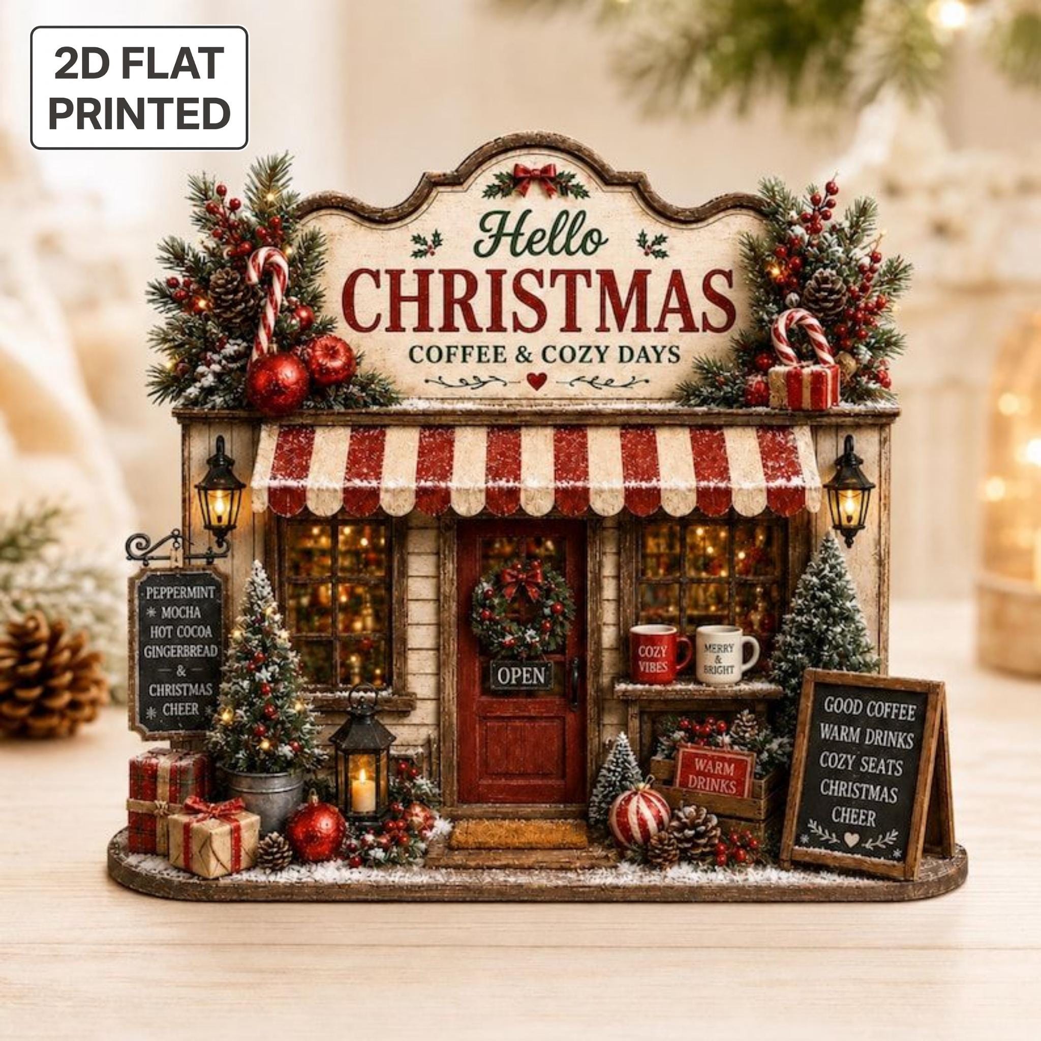 Christmas Village Coffee Shop - Etsy