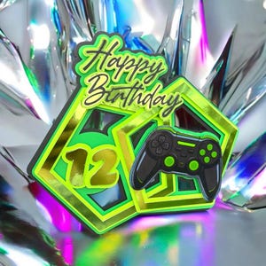 Gamer Cake Topper - Geburtstag Tortendeko - Geburtstag Party Dekoration - Gamer Boy - Gamer Girl - Geburtstag Tortendeko