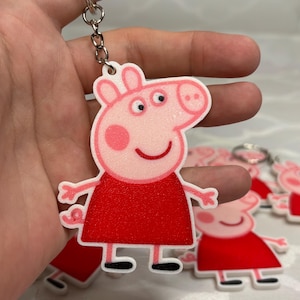Peppa Pig-feestartikelen, Peppa Pig-sleutelhangers voor kinderen, verjaardag goodiebagvullers, Peppa Pig-feestartikelen, Peppa Pig-bedankjes