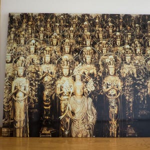 Framed Sanjūsangendō Poster | 1001 Kannon Bodhisattva Hall Kyoto | Large Buddhist Temple Wall Art | Japanese Sacred Decor