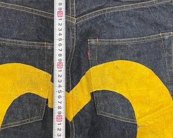 Japanese THE GOAT Vintage Evisu Yamane Jeans 33x35 | Yellow