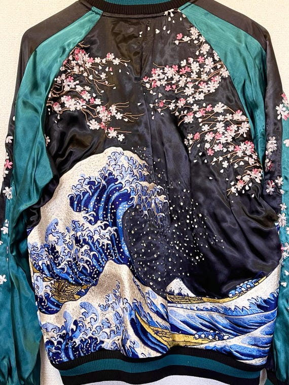 GORG Japanese Souvenir Jacket Katsushika Hokusai Ukiyoe Sakura