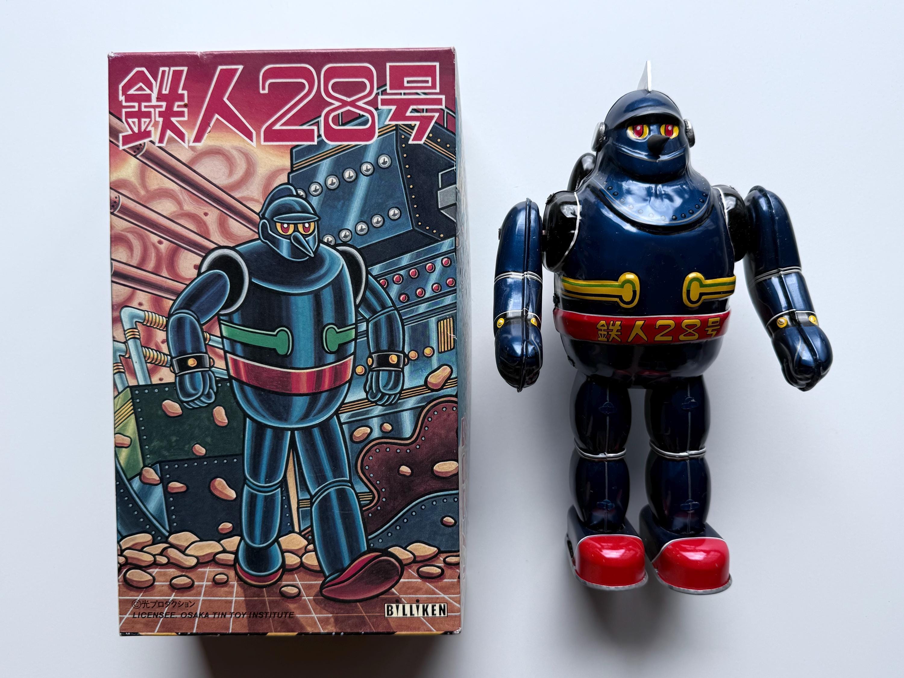 Rare Vintage Billiken Tetsujin 28 Mechanical Osaka Tin Toy