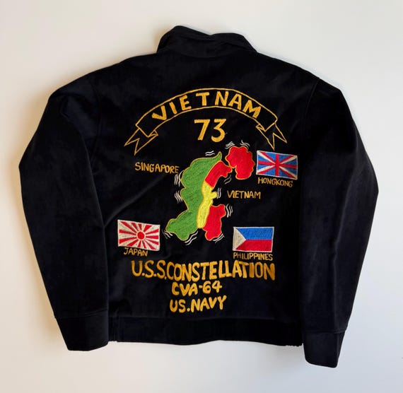 Vietnam War Philippines Hongkong Souvenir Jacket | 1973 USS