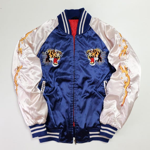 Classic Vintage Japanese Japan Tiger Tora Tattoo Design Blue