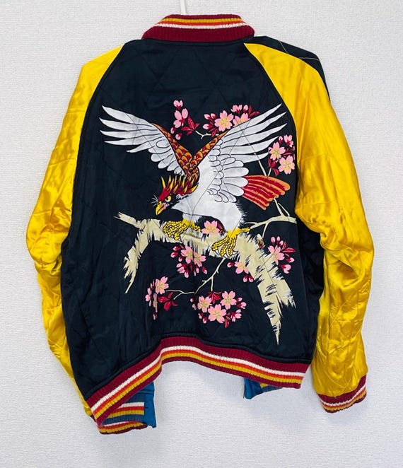 WAREHOUSE スカジャン 虎と鷲刺繍 ×プリント サイズ40 アメカジ