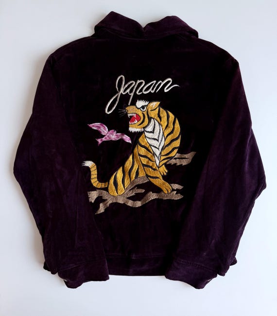 Vintage Yokosuka Jumper Tiger Velvet Jacket | Rare Yokoburi